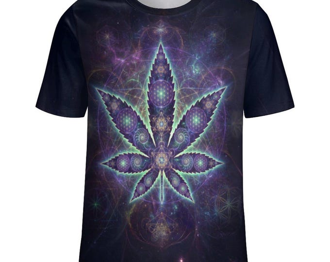 Cannabis Lovers Shirt, Geometry Cannabis T-Shirt for Sale by Swaggy Shirts on Etsy, Funny Weed Shirt, Marijuana Leaf Tee, 420 Stoner Shirt