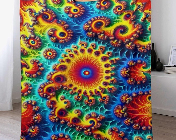 Fractal Flannel Blanket (One-sided Printing)-40"×50"