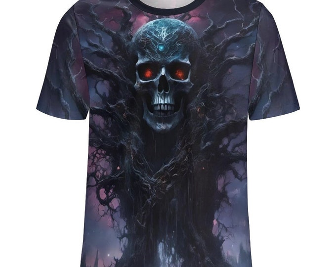 Gothic Skull Halloween T-Shirt for Sale by Swaggy Shirt on Etsy, Funny Halloween Tee, Halloween Gift, Horror Nights Shirt, Spooky Season Tee