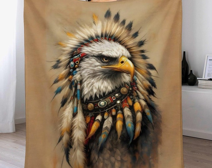 Eagle Spirit Flannel Blanket (One-sided Printing)-40"×50"