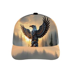 Indigenous First Nation Native Eagle Hat for Sale by Swaggy Shirt on Etsy, American Eagle Cap, Thunderbird Baseball Hat, Native American Hat image 3