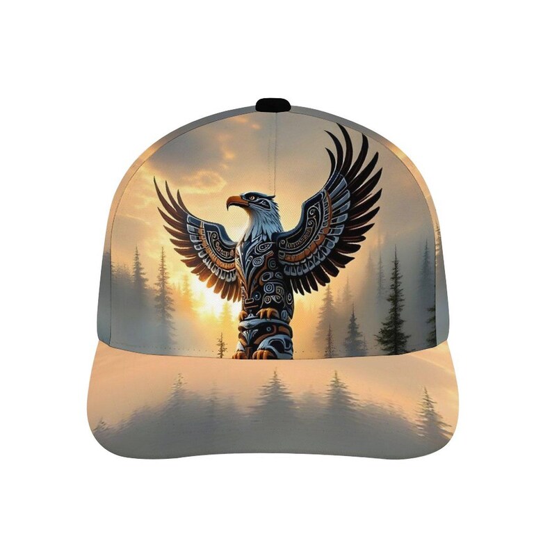 Indigenous First Nation Native Eagle Hat for Sale by Swaggy Shirt on Etsy, American Eagle Cap, Thunderbird Baseball Hat, Native American Hat image 3