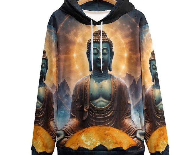 Buddha Meditation Hoodie For Sale by Swaggy Shirt Online Etsy Shop, Namaste Sweater, Yoga Lover Hoodie, Men's Buddhist Hoodie, Buddhist Gift