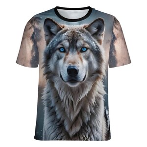 Camisa con cara de lobo, camiseta con diseño de lobo, camiseta con diseño de lobo, camiseta con diseño de lobo, camiseta con diseño de lobo, camiseta con diseño de lobo, regalos de lobo