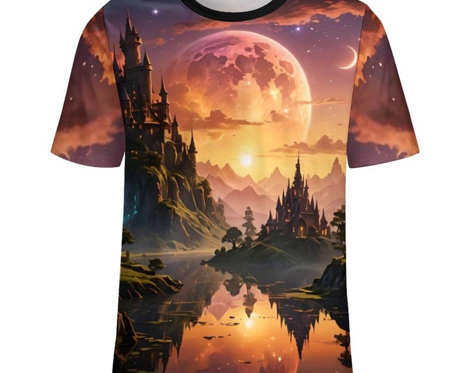 Mystical World T-Shirt for Sale by Swaggy Shirt on Etsy, Fantasy World Shirt, Adventure T-Shirt, Nature Lover Gift, Mountain Landscape Shirt