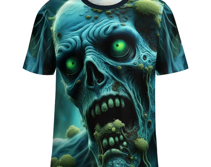 Zombie Face T-Shirt for Sale by Swaggy Shirt on Etsy, Halloween Zombie Shirt, Funny Halloween Tee, Halloween Party Gift, Spooky Season Shirt