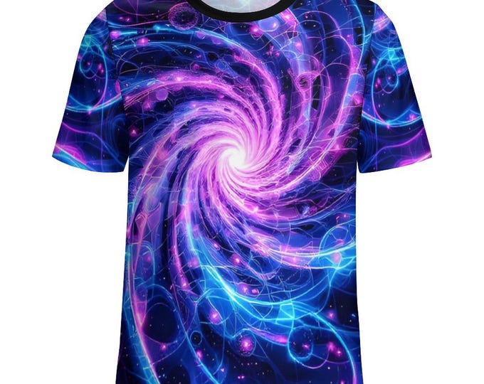 Trippy Fractal Spiral T-Shirt For Sale by Swaggy Shirts Online Etsy Apparel Store, Gift For Boyfriend, Gift For Him, Festival Shirt, Gifts