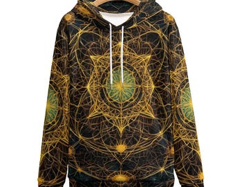 Spiritual Gift Hoodie, Sacred Geometry Hoodie for Sale by Swaggy Shirts on Etsy, Mandala Sweatshirt, Psychedelic Hoodie, Festival Clothing
