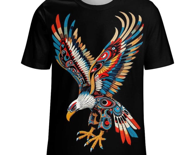 Spirit Eagle T-Shirt for Sale by Swaggy Shirts on Etsy, Animal Lover Shirt, Eagle Graphic T-Shirt, Eagle Spirit Animal Tee, Mens Eagle Shirt