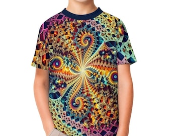 Kids Fractal T-Shirt For Sale by Swaggy Shirts on Etsy