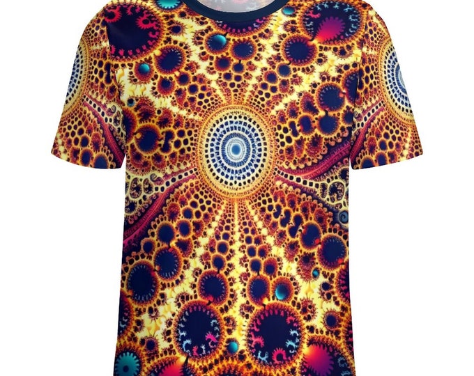 Epic Fractal Shirt For Sale by Swaggy Shirt on Etsy, Psychedelic T-shirt, Mandala Art shirt, Funky Trippy Clothing, Mens Festival Shirt Gift