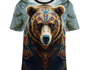 Bear Spirit Animal T-Shirt, Power Bear Shirt for Sale by Swaggy Shirts on Etsy, Spiritual Shirt, Native Bear Tee, First Nations T-Shirt Gift
