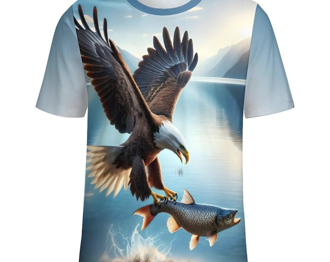 Spirit Eagle T-Shirt for Sale by Swaggy Shirts on Etsy, Animal Lover Shirt, Eagle Graphic T-Shirt, Eagle Spirit Animal Tee, Mens Eagle Shirt