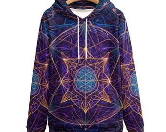 Mandala Hoodie, Sacred Geometry Hoodie for Sale by Swaggy Shirt on Etsy, Flower of Life Hoodie, Psychedelic Sweater, Spiritual Gifts Hoodie