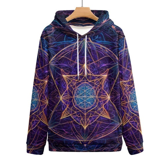 マンダラパーカー、神聖幾何学柄パーカー（EtsyのSwaggy Shirtが販売 