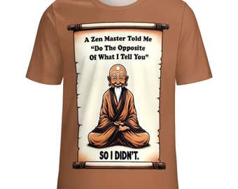 Cute Zen Master Meme T-Shirt for Sale by Swaggy Shirt on Etsy, Religious Clothing Gift, Buddhist Meditation Tee, Funny Zen Master Yoga Shirt