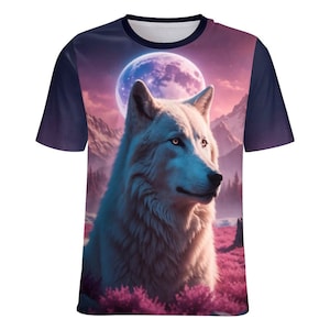 Camiseta de lobo blanco a la venta por Swaggy Shirts en Etsy, camisa de lobo para mujer, camiseta de animal espiritual, camisa de diseño de lobo lindo, camisas de amante de los animales