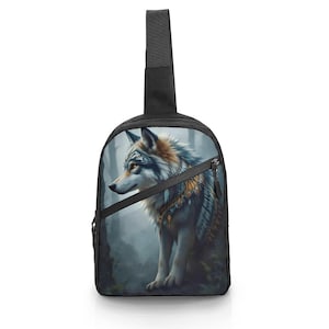 Torba na ramię z motywem wilka, rdzennych mieszkańców Pierwszych Narodów, na sprzedaż od Swaggy Shirts na Etsy, torba na ramię z motywem wilka amerykańskiego, torba na ramię z motywem wilka rdzennego
