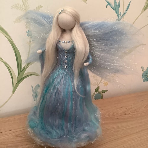Needle Felted Christmas Fairy Tree Topper Waldorfinspired Etsy