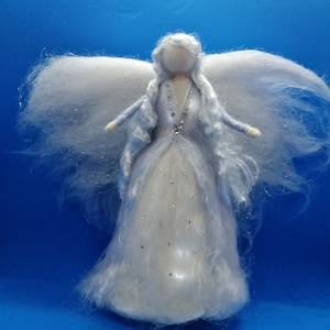 Stunning Silver Christmas LED Fairy , Tree topper or standing, Special Gift or home decore