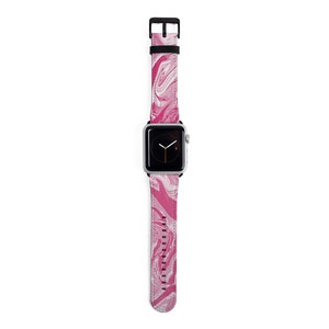 Correa de apple Watch de mármol rosa