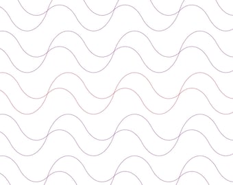 May include: A digital quilting pattern called "Cresta" by red willow quilts. The pattern features a repeating wave design with purple and red lines on a white background.