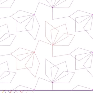 ORIGAMI FLOWERS - Digital Quilting Design for Longarm Quilting (Statler, Handiquilter, Innova, APQS)