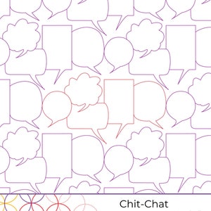 Chit Chat - Digital Quilting Design for Longarm Quilting (Statler, Handiquilter, Innova, APQS)