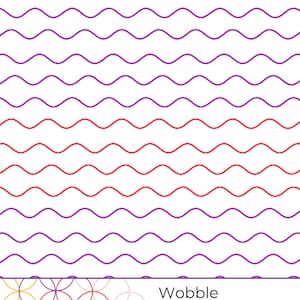 Wobble Pantograph **FULL WIDTH - Digital Quilting Design for Longarm Quilting (Statler, Handiquilter, Innova, APQS)