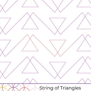 STRING of TRIANGLES Pantograph - Digital Quilting Design for Longarm Quilting (Statler, Handiquilter, Innova, APQS)