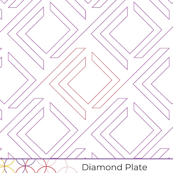 Diamond Plate - Digital Quilting Design for Longarm Quilting (Statler, Handiquilter, Intelliquilter, APQS)