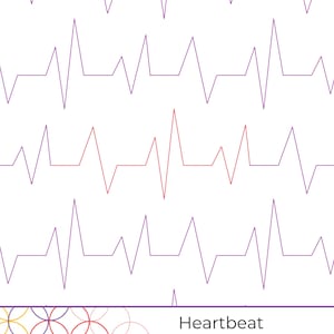 HEARTBEAT - Digital Quilting Design for Longarm Quilting (Statler, Handiquilter, Innova, APQS)