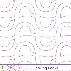 SWING LOCKS - Digital Quilting Design for Longarm Quilting (Statler, Handiquilter, Innova, APQS)