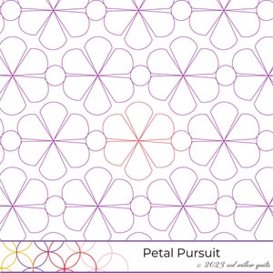 PETAL PURSUIT - Digital Quilting Design for Longarm Quilting (Statler, Handiquilter, Innova, APQS)