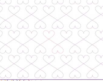 HEART DANCE - Digital Pantograph for Longarm Quilting (Quilting design works with all major longarms Statler, Handiquilter, Innova, APQS)