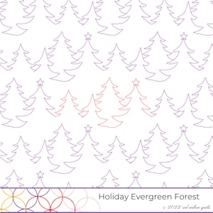 Holiday Evergreen Forest - Digital Quilting Design for Longarm Quilting (Statler, Handiquilter, Innova, APQS)