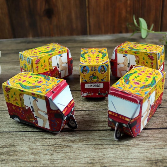 Rickshaw Favour Boxes Red : Flat Pack, Fill & Assemble