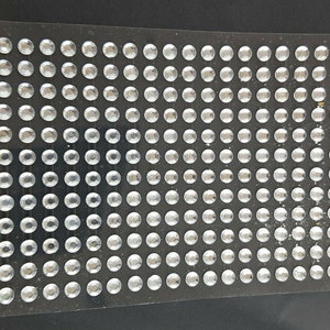 Clear Round Self Adhesive Rhinestone Diamante Stick-on Gems | 1.49 for Sheet of 264x5mm | scrapbooking craft card-making wedding invitations
