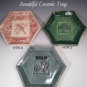 Candle Holder-Ceramic Dish- Trinkets- Ceramic Tray--Soap Dish