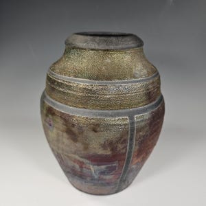 RAKU POTTERY- Raku-Raku Vessel- Raku Vase- Low Fire Pottery