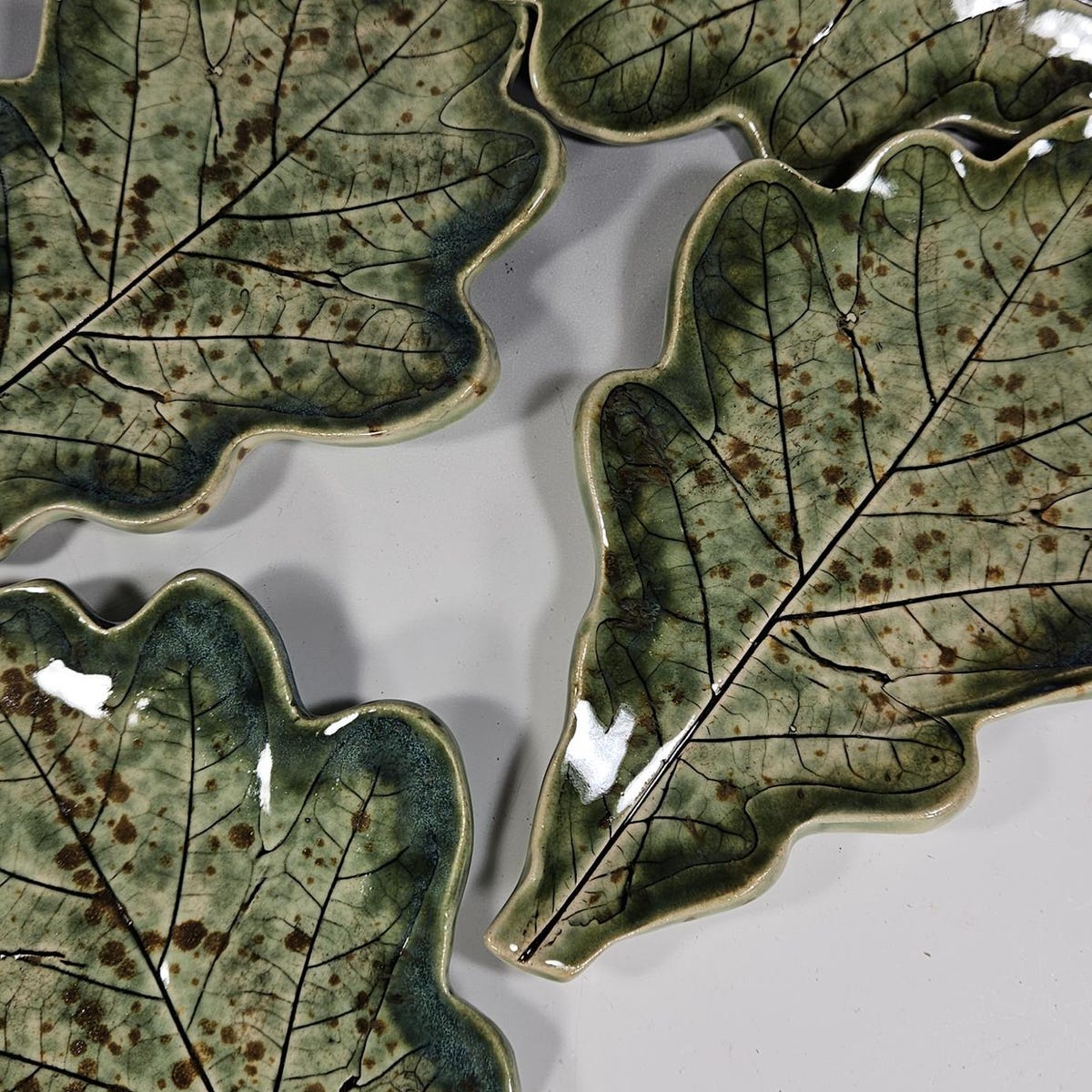 Best Seller! --OAK Leaves-oak Spoon Rest-spoon Rests-candle Holder-ceramic Leaves-trinket Dish-soap Dish - Etsy