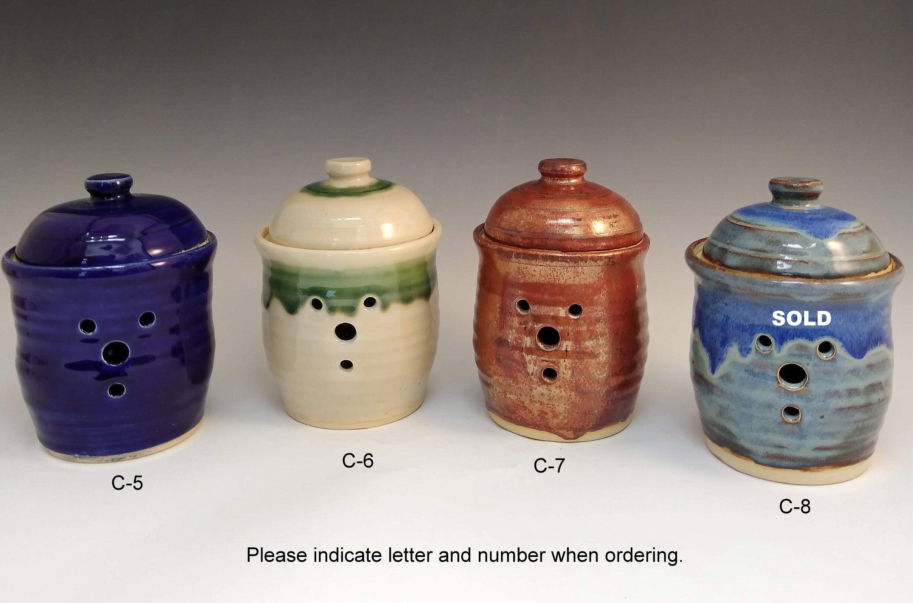 Garlic KeepersGarlic jarsGarlic CrockCeramic Garlic Jar Etsy