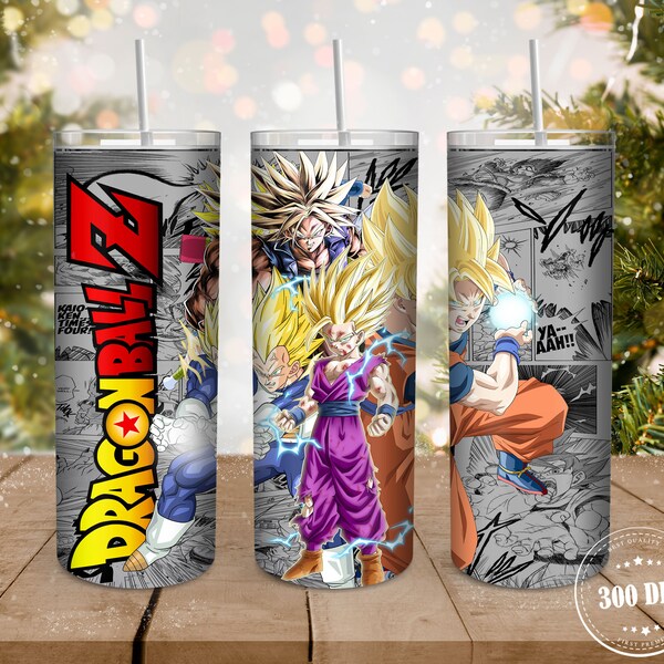 Anime Manga 20oz Skinny Tumbler Sublimation Designs, Cartoon Movie for Straight and Tapered Tumbler PNG, Cartoon Characters Tumbler Wrap PNG