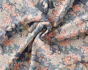 Floral Pattern Printed Fabric // Satin, Chiffon, Crepe Fabric // Design Fabric