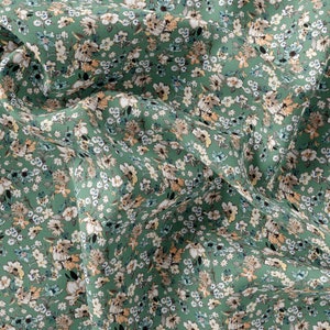 Floral Pattern Printed Fabric // Satin, Chiffon, Crepe Fabric // Design Fabric // Liberty Flowers