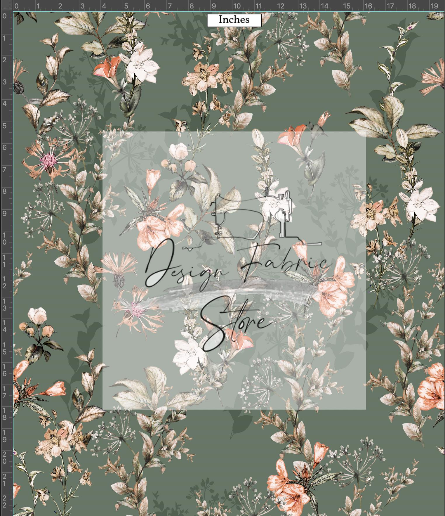 Printed Flora Example Block Print Fabric/handcrafted Floral Fabric: Watercolor Satin, Chiffon ...