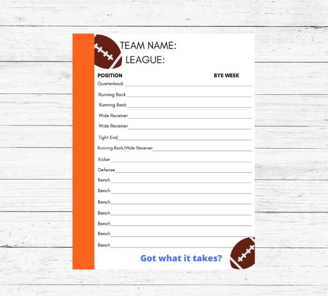 fantasy football cheat sheet printable free