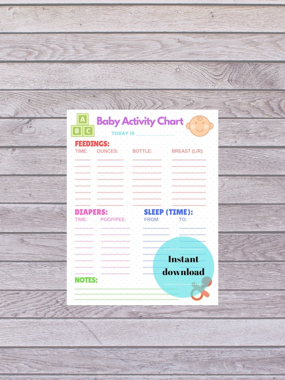 Activity Chart For Baby