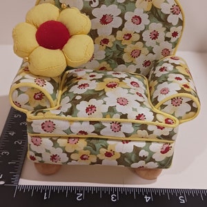 Floral Yellow Couch Pincushion by Dritz