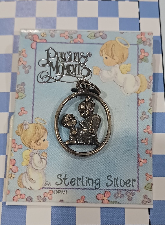 Momento ando son Precious Moments Mother and Son Silver Sterling Charm - Etsy